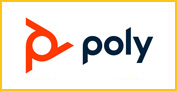 Poly Phone systems logo in a yellow box